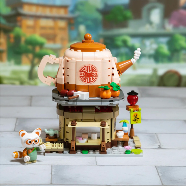 Блочные конструкторы - Конструктор Pantasy Kung Fu Panda Мини Вид на улицу Чайная лавка Шифу 335 элементов (86507)#2