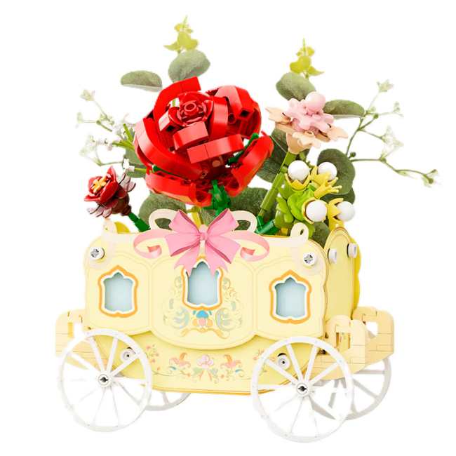Блокові конструктори - Конструктор Pantasy Original Flower Cart Кошик із трояндами 264 елементи (15027)#2