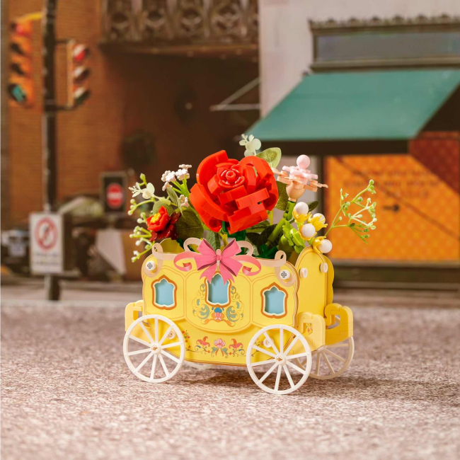 Блокові конструктори - Конструктор Pantasy Original Flower Cart Кошик із трояндами 264 елементи (15027)#3