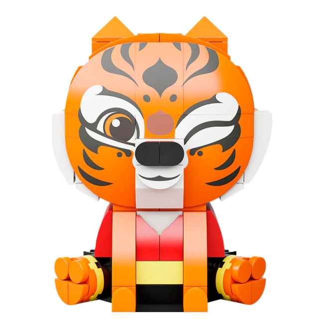 Блокові конструктори - Конструктор Pantasy Kung Fu Panda Сидячий малюк Тигриця 138 елементів (99125)#2