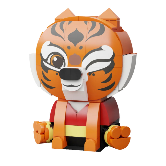 Блокові конструктори - Конструктор Pantasy Kung Fu Panda Сидячий малюк Тигриця 138 елементів (99125)#3