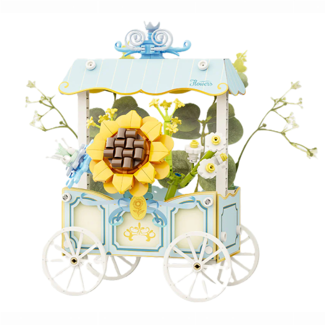 Конструкторы с уникальными деталями - Конструктор Pantasy Original Flower Cart Тележка с подсолнухами 265 элементов (15026)#2