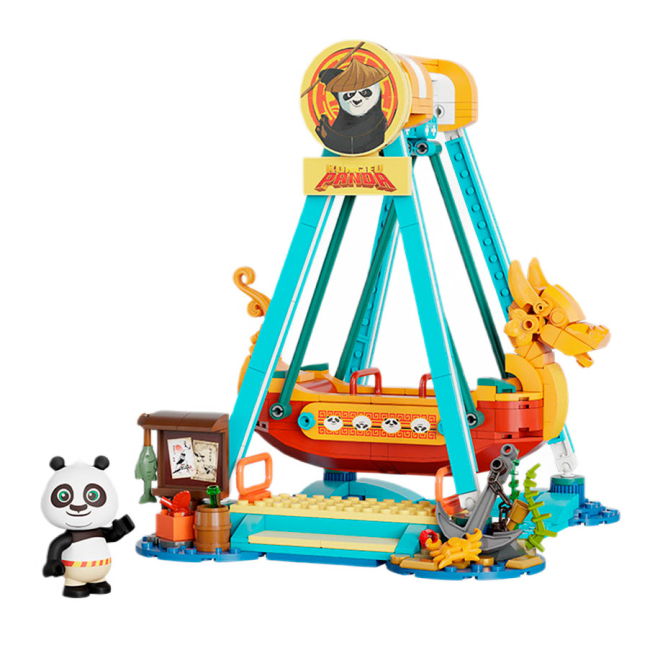 Конструктори з унікальними деталями - Конструктор Pantasy Kungfu Panda Катання на піратському кораблі 379 елементів (86516)#2