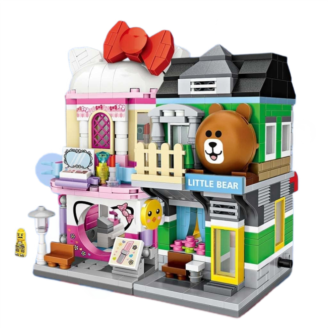 Блочные конструкторы - Конструктор LOZ mini Магазин Маленький мишка 431 деталь (1630)#2