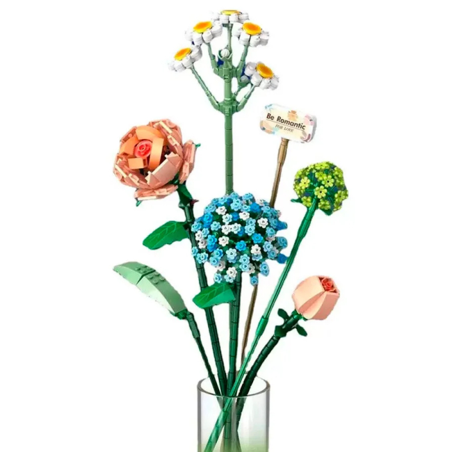 Блокові конструктори - ​Конструктор LOZ mini Букет квітів 5 680 деталей (1671)#2