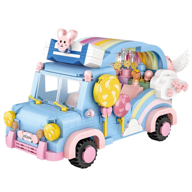 Блокові конструктори - Конструктор LOZ mini Райдужний автомобіль 758 деталей (1133)#2