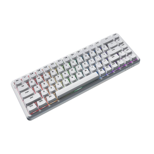 Клавіатура і миші - Клавіатура Ajazz AK680 MAX Magnetic Switch-ABS White Keycaps-RGB-Aluminum Positioning Plate-Wired Version (AK680-WM-W-A)#2