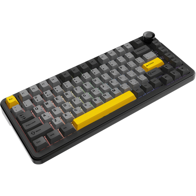 Клавіатура і миші - ​Клавіатура Ajazz AK820 MAX Magnetic switches Black-Gray-Yellow RGB (AK820MAX-WM-BGY)#2