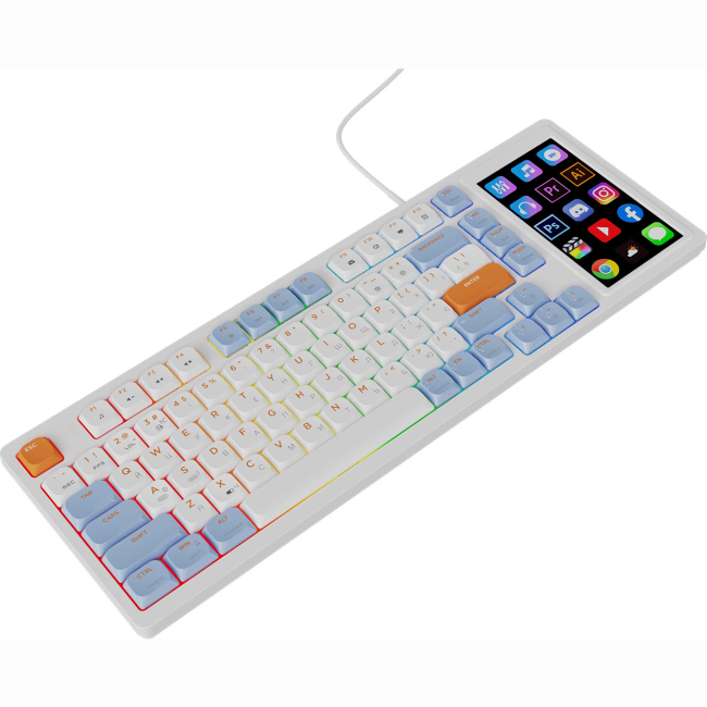Клавіатура і миші - ​Клавіатура Ajazz Red Switch White Blue Orange-RGB-Wired (AKP815-R-WBO)#2