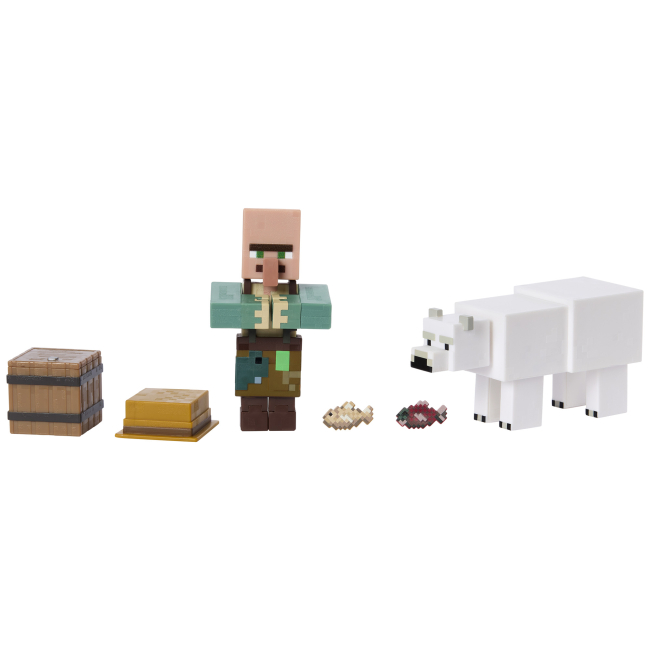 Фигурки персонажей - Набор фигурок Minecraft Fisherman and Polar bear (GTT53/3)#4