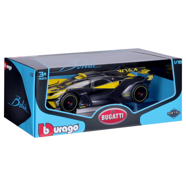 Автомодели - Автомодель Bburago Bugatti Bolide черно-желтый (18-11047 YL)#9