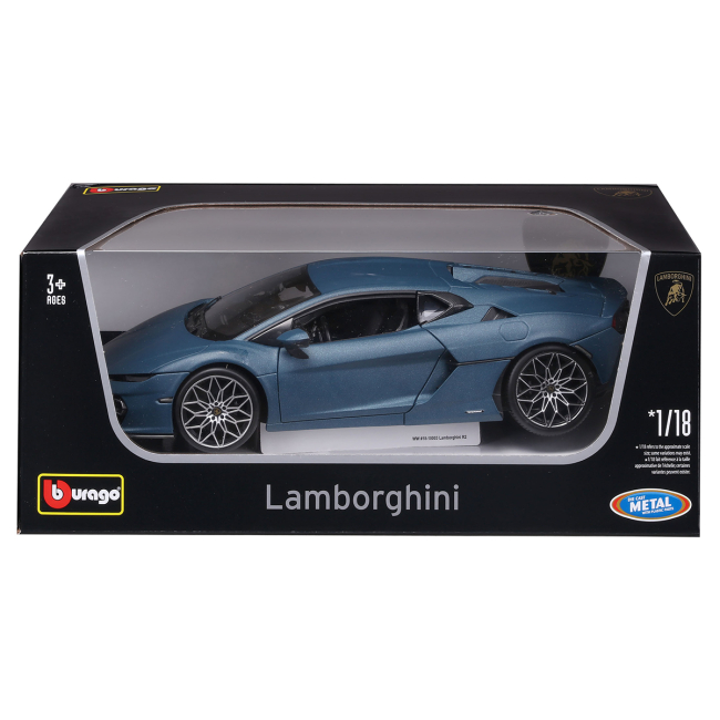 Автомодели - ​Автомодель Bburago Lamborghini Temerario синий 1:18 (18-11052BU)#6