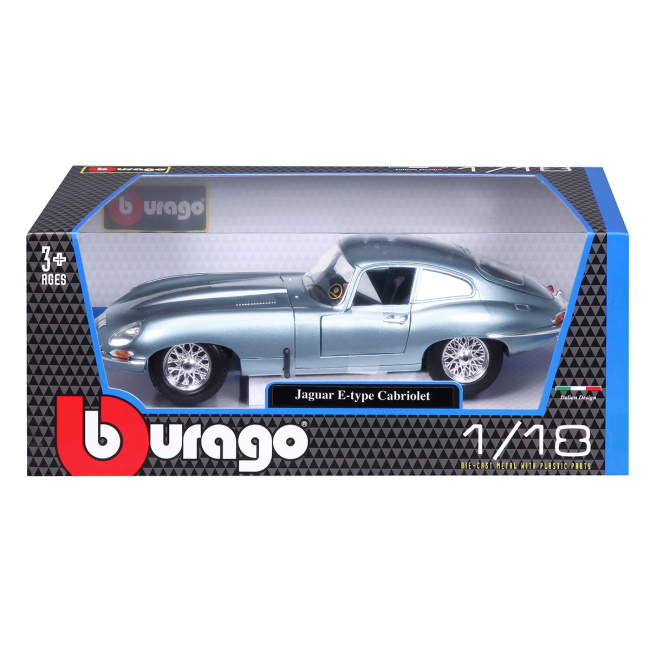 Автомоделі - Автомодель Bburago Jaguar E-type Coupe 1961 (18-12044)#7