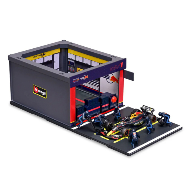 Автомоделі - Ігровий набір Bburago Pit Pass Oracle Red Bull Racing RB20 1:43 (18-38453 (#1))#2