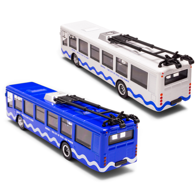 Транспорт і спецтехніка - Автомодель TechnoDrive Міський тролейбус Дніпро в асортименті (KM250424)#4