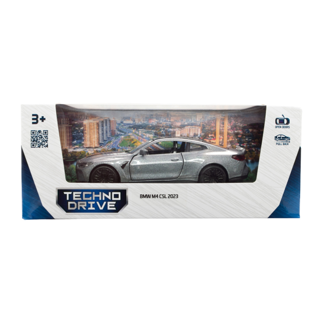 Автомодели - Автомодель TechnoDrive BMW M4 CSL 2023 серый (250436U)#9