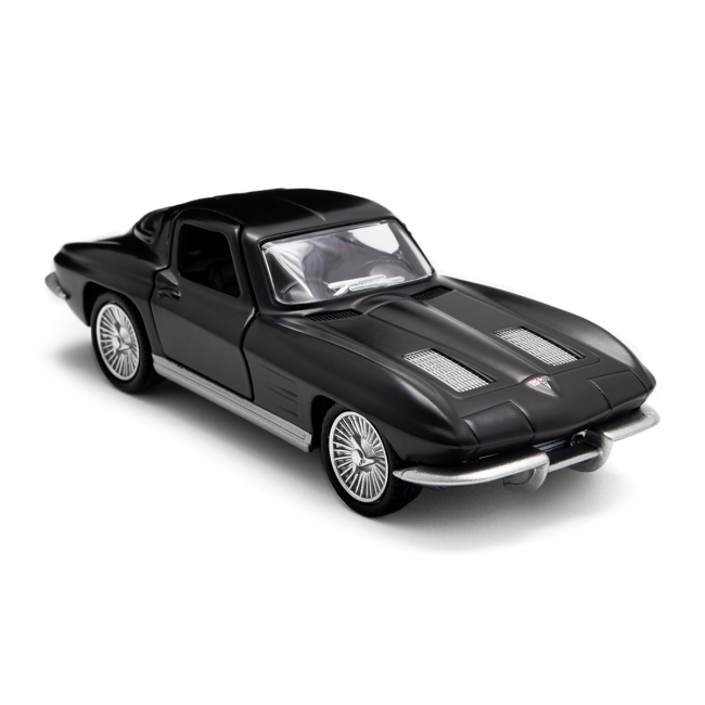 Автомоделі - Автомодель TechnoDrive Chevrolet Corvette Split Window 1963 матовий чорний (250411U)#2