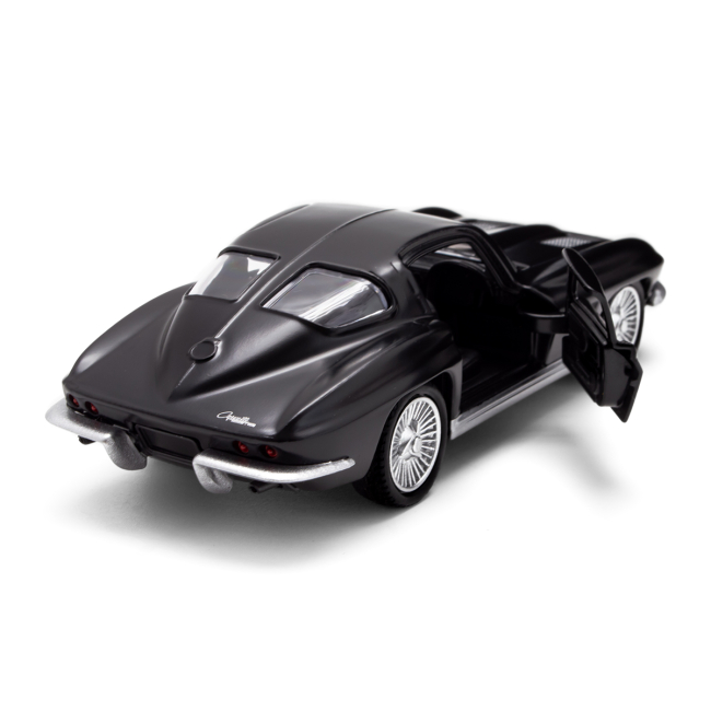 Автомоделі - Автомодель TechnoDrive Chevrolet Corvette Split Window 1963 матовий чорний (250411U)#7