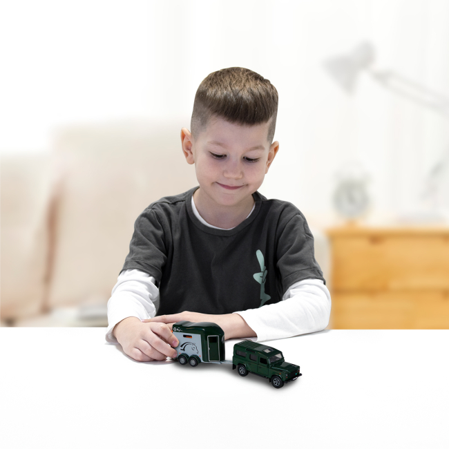 Транспорт і спецтехніка - Ігровий набір TechnoDrive Land Rover з причіпом і фігурками коней (520460.270)#8