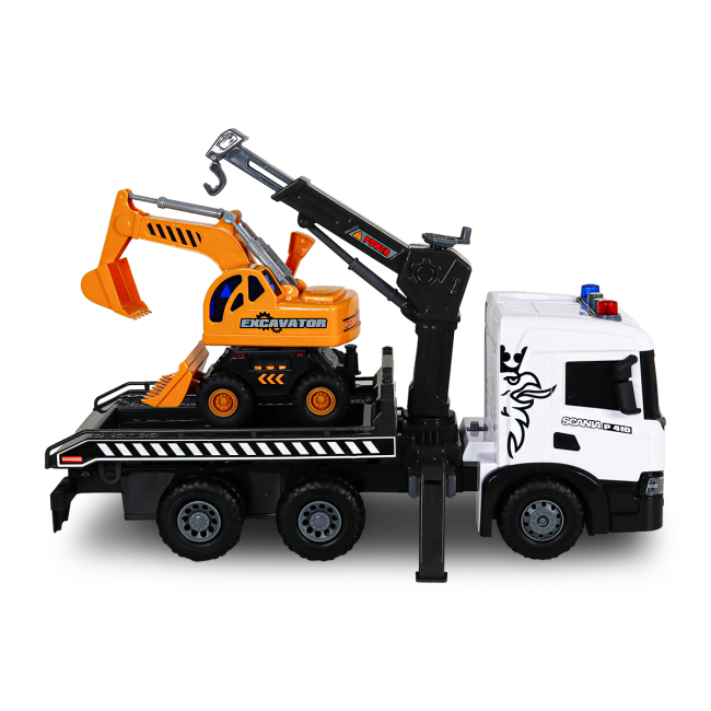 Транспорт и спецтехника - Игровой набор TechnoDrive Super Big Truck Автокран Scania с экскаватором (5004KS)#3