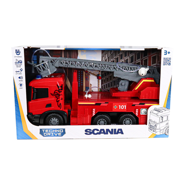 Транспорт и спецтехника - Автомодель TechnoDrive Super Big Truck Пожарная машина Scania (5005KS)#8