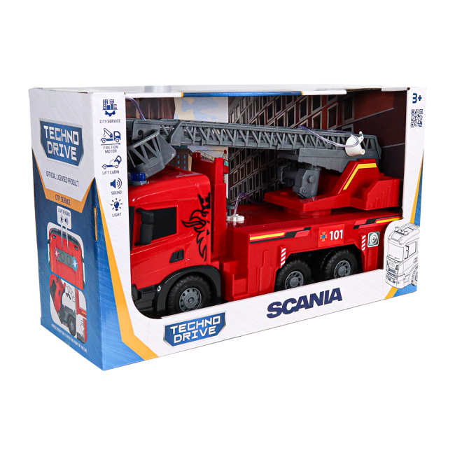 Транспорт и спецтехника - Автомодель TechnoDrive Super Big Truck Пожарная машина Scania (5005KS)#9