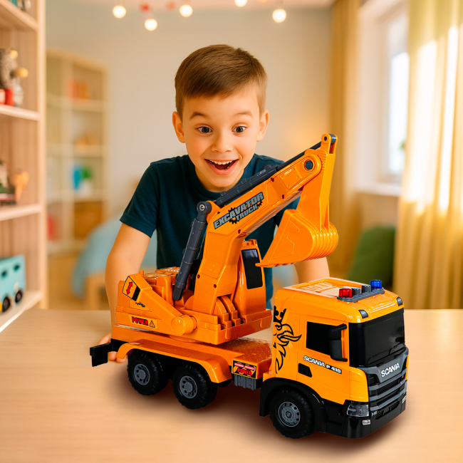 Транспорт и спецтехника - Автомодель TechnoDrive Super Big Truck Экскаватор Scania (5006KS)#9