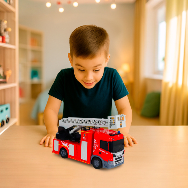 Транспорт і спецтехніка - Автомодель TechnoDrive Big truck Пожежна машина Scania (6407KS)#10