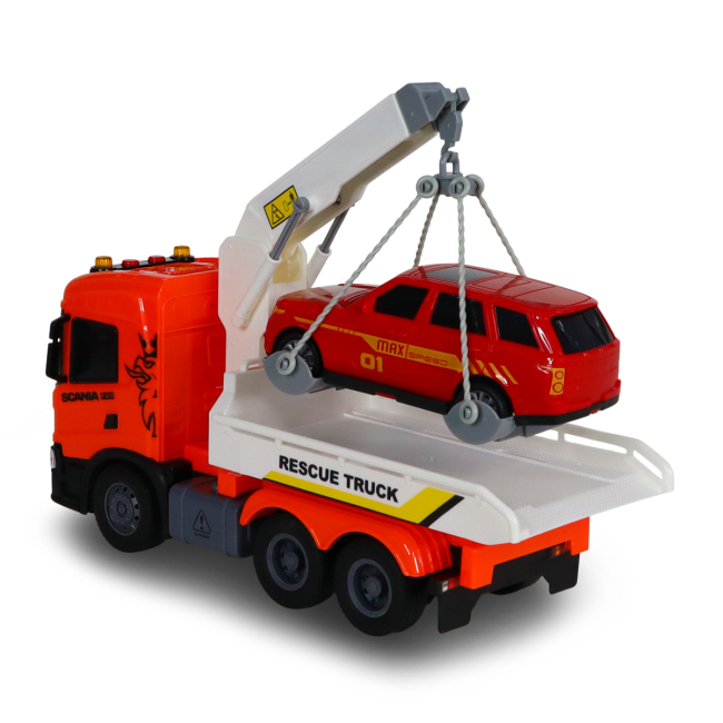 Транспорт і спецтехніка - Ігровий набір TechnoDrive Big truck Евакуатор Scania з машиною (6408KS)#5
