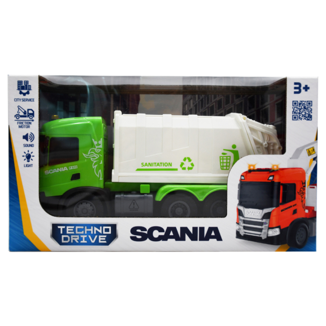 Транспорт и спецтехника - Автомодель TechnoDrive Big truck Мусоровоз Scania (6410KS)#2