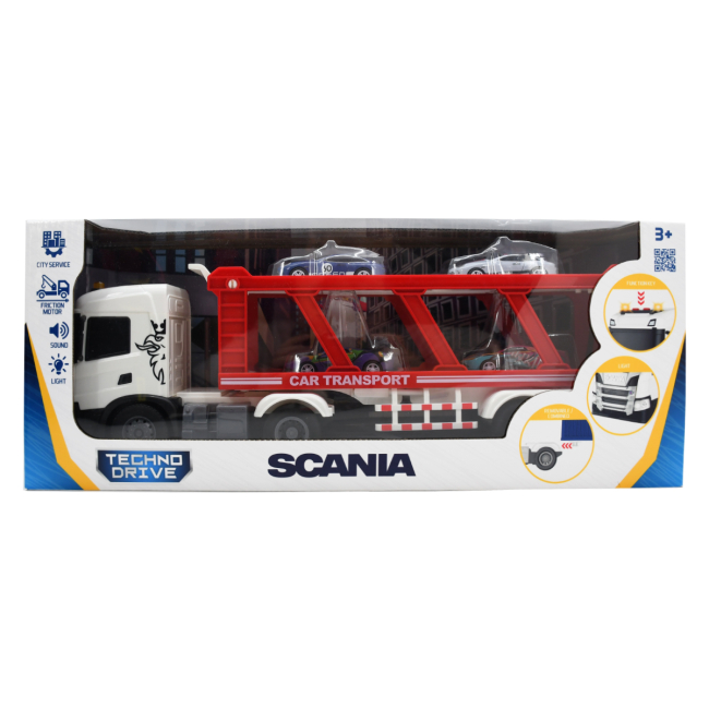 Транспорт и спецтехника - Игровой набор TechnoDrive Large truck Автоперевозчик Scania (6414KS)#2