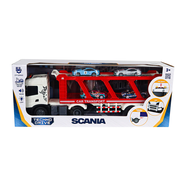 Транспорт и спецтехника - Игровой набор TechnoDrive Large truck Автоперевозчик Scania (6414KS)#7