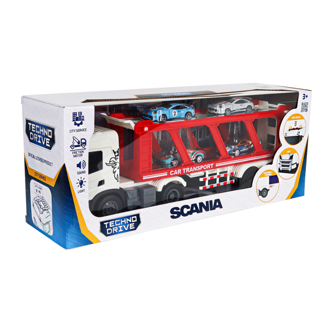 Транспорт и спецтехника - Игровой набор TechnoDrive Large truck Автоперевозчик Scania (6414KS)#8