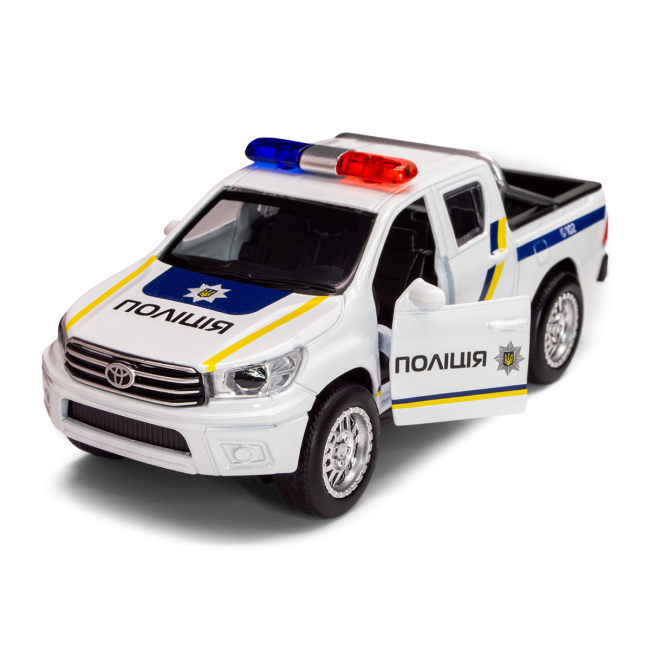 Транспорт і спецтехніка - Автомодель TechnoDrive Toyota Hilux Поліція (KM250426)#7