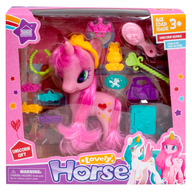 Фигурки персонажей - Игровой набор Maya toys Единорог с аксессуарами розовый (63811C)#2