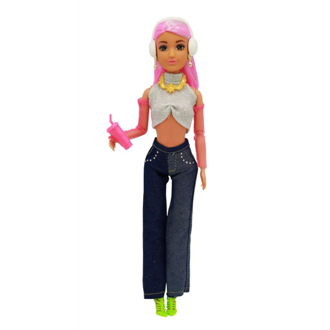 Куклы - Кукла Shantou Yisheng Jeans Розовые волосы (616081C)#2
