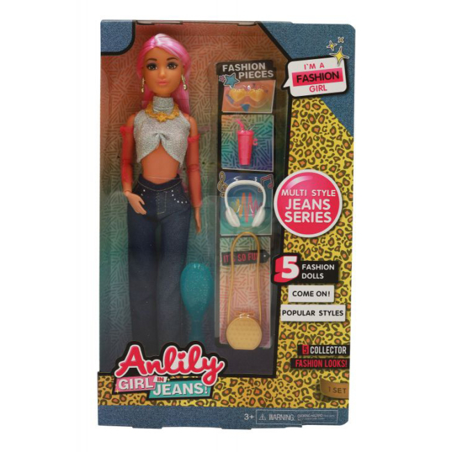 Куклы - Кукла Shantou Yisheng Jeans Розовые волосы (616081C)#3