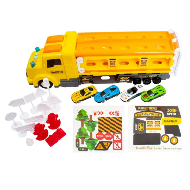 Автотреки - Игровой набор Maya Toys Трейлер с автотреком (HS8015A)#2