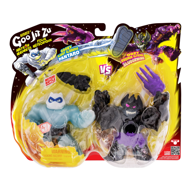Антистрес іграшки - ​Ігровий набір ​стретч-антистрес Goo Jit Zu Meteor Madness Пантаро та Сладжвін (124574)#2