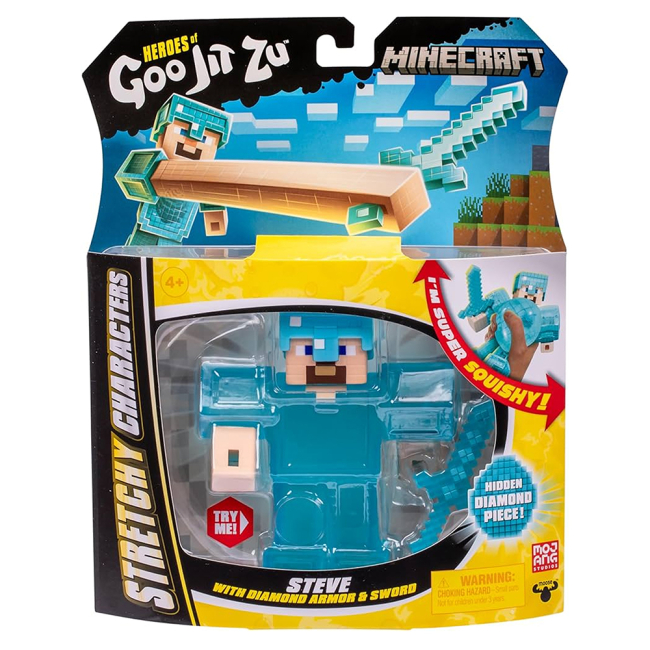 Антистрес іграшки - ​Стретч-антистрес Goo Jit Zu Майнкрафт Стів (123993)#2