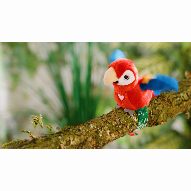 М'які тварини - Інтерактивна іграшка-браслет Happy yappers Веселі базікали Ара червоний (9594)#2