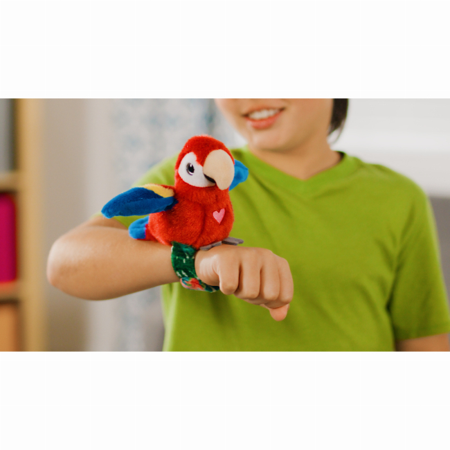 М'які тварини - Інтерактивна іграшка-браслет Happy yappers Веселі базікали Ара червоний (9594)#3