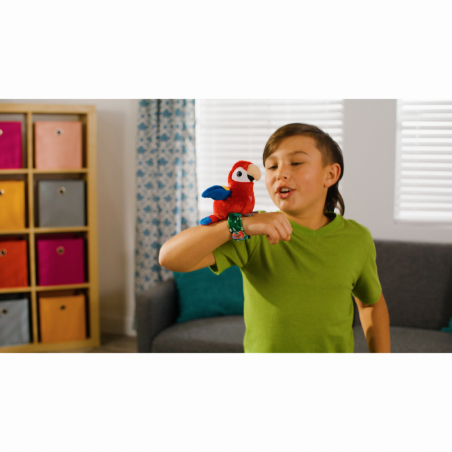 М'які тварини - Інтерактивна іграшка-браслет Happy yappers Веселі базікали Ара червоний (9594)#7