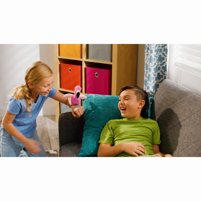 М'які тварини - ​Інтерактивна іграшка-браслет Happy yappers Веселі базікали Фламінго (9592)#3