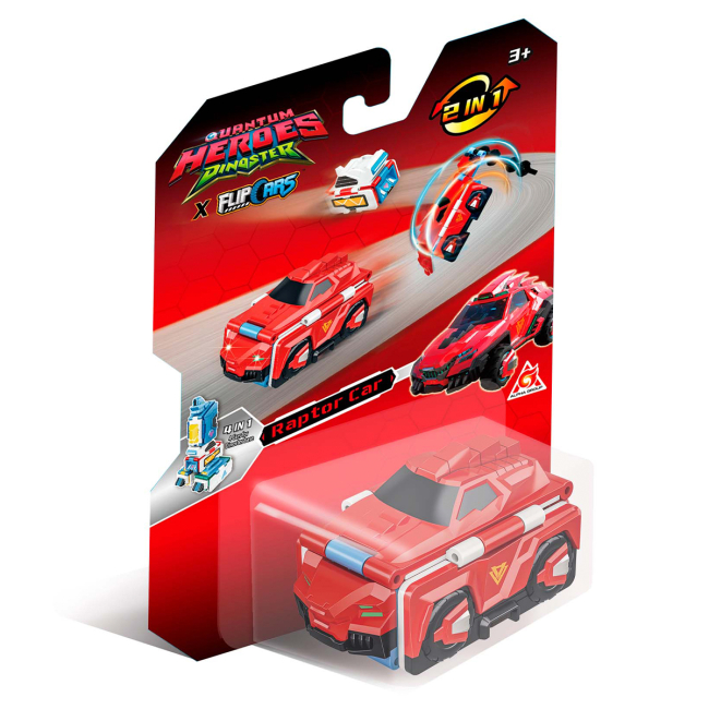 Трансформери - Машинка-трансформер Dinoster ​Raptor car 2 в 1 ​червона (EU636310R/1)#3