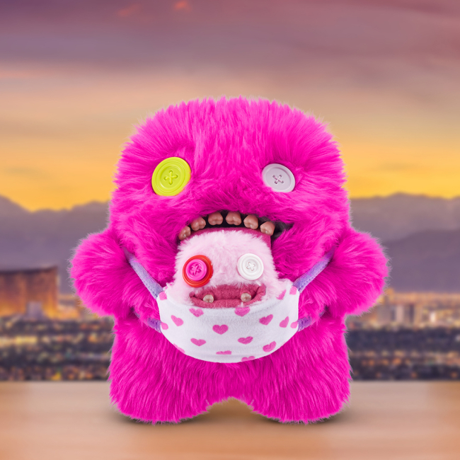 Персонажі мультфільмів - М'яка іграшка Fuggler Рожевий Ласкун 22 см (15732A)#3