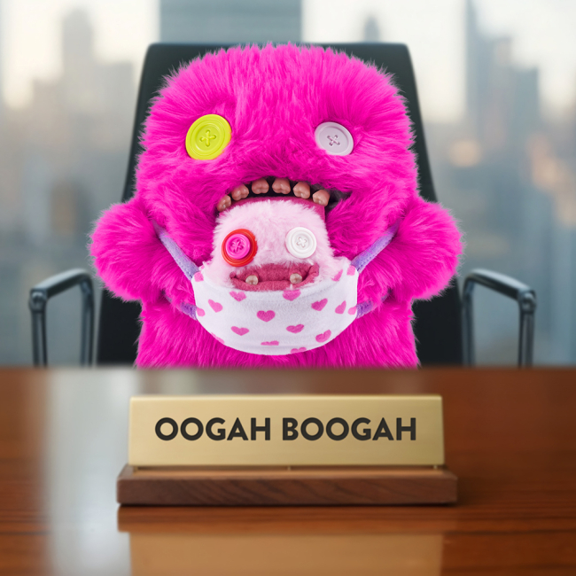 Персонажі мультфільмів - М'яка іграшка Fuggler Рожевий Ласкун 22 см (15732A)#4