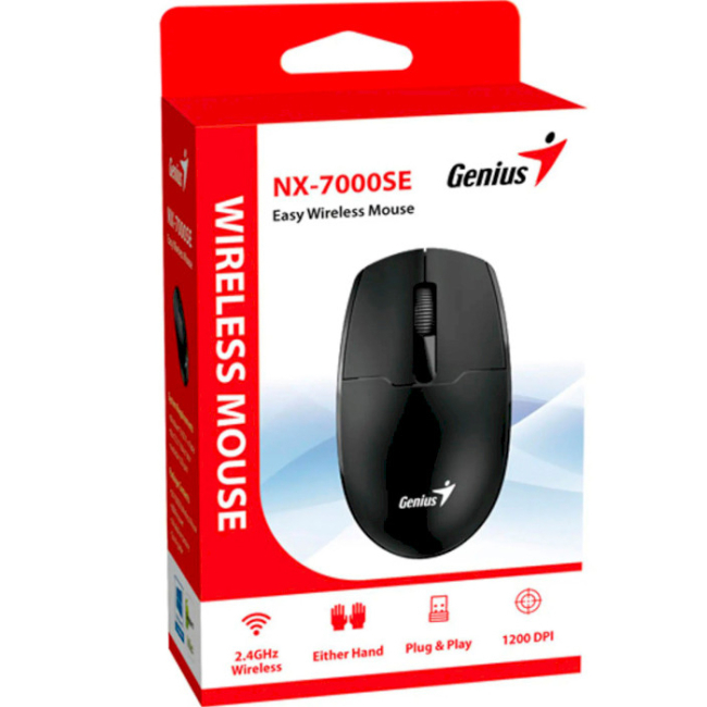 Клавиатура и мыши - Мышь Genius NX-7000SE WL черная (31030032400)#6