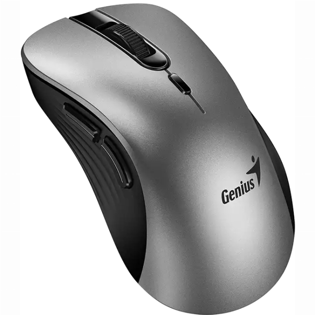 Клавиатура и мыши - Мышь Genius Ergo 8100S Silent AI WL серая (31030040404)#3