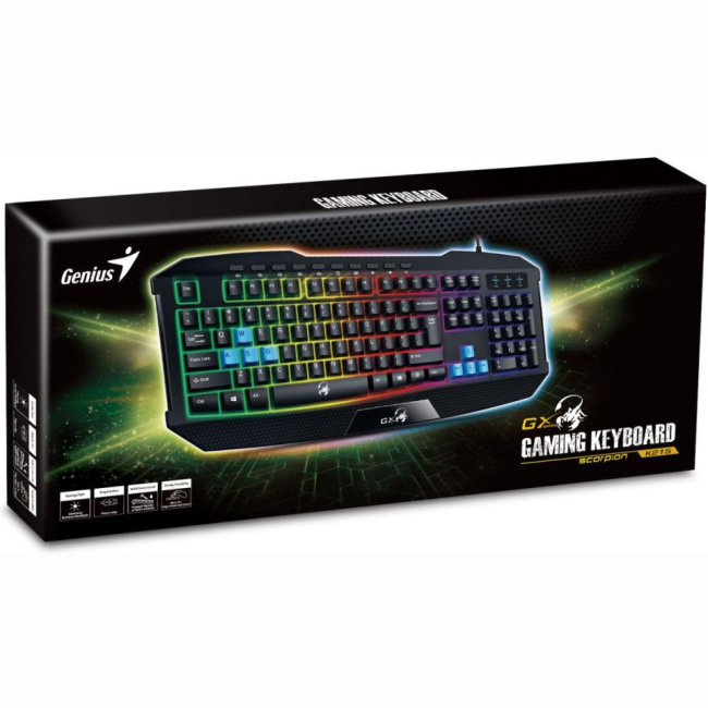 Клавіатура і миші - Клавіатура мембранна Genius Scorpion K-215 114key USB-A чорна (31310474105)#5